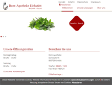 Tablet Screenshot of dom-apotheke-eichstaett.de